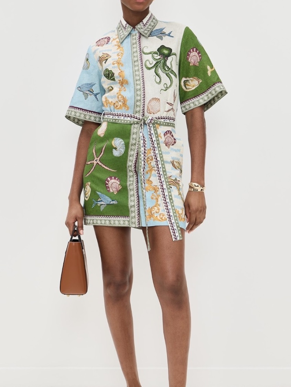 ALEMAIS Bath House Mini Dress in Multi Size US 4